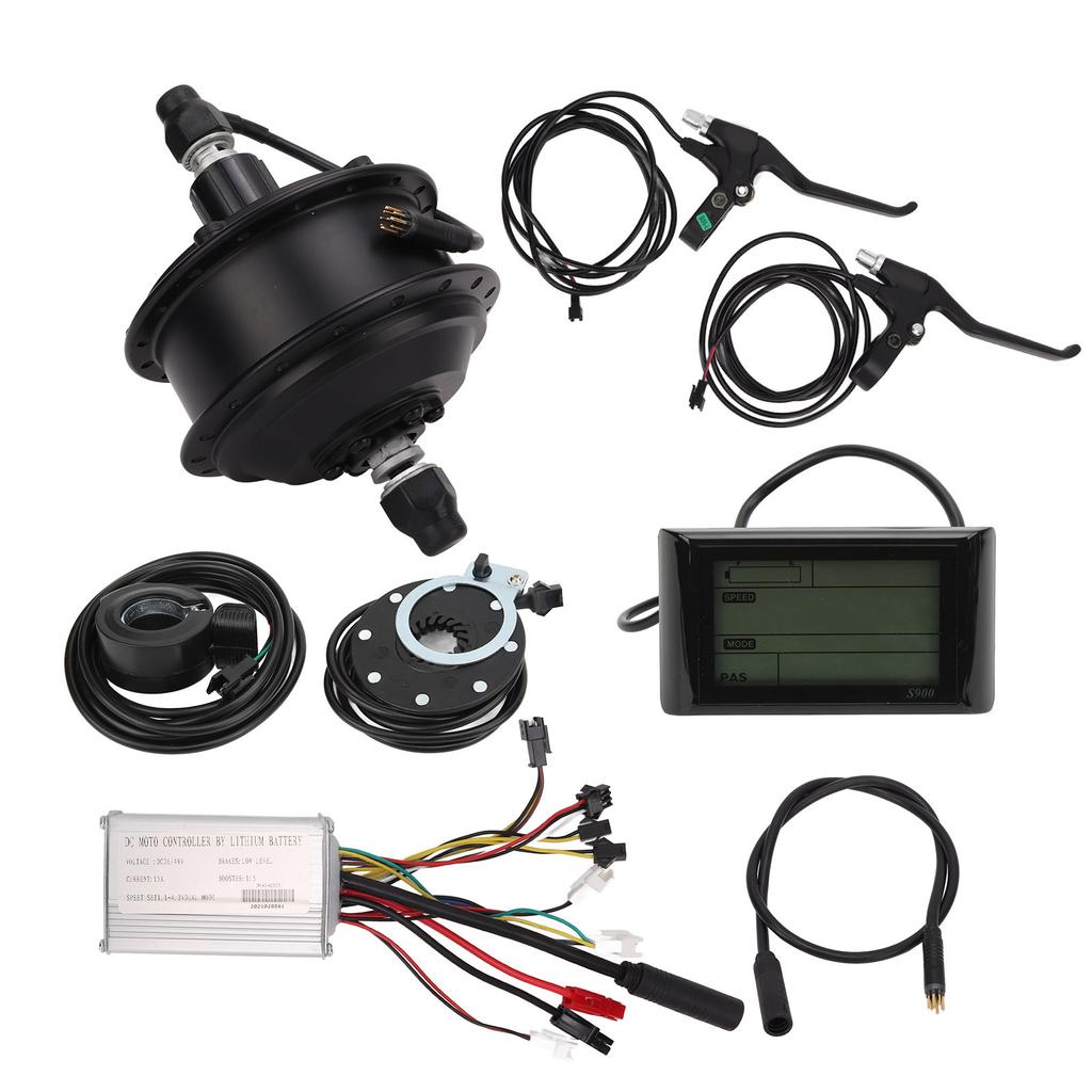 48V 250W Electric Bike Rear Drive Flywheel Motor Kit with Controller S900 Meter Shifter Assist Sensor Brake HandleFits
