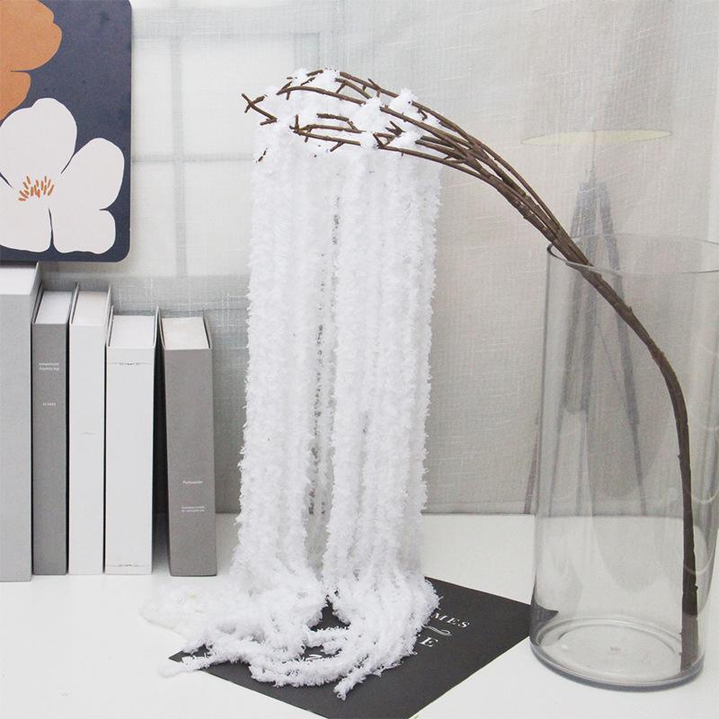 1PC Wool Wedding Decor Accessories Artificial Plants Soft Decoration Solid Party Simulated Long Spike Flower Wedding