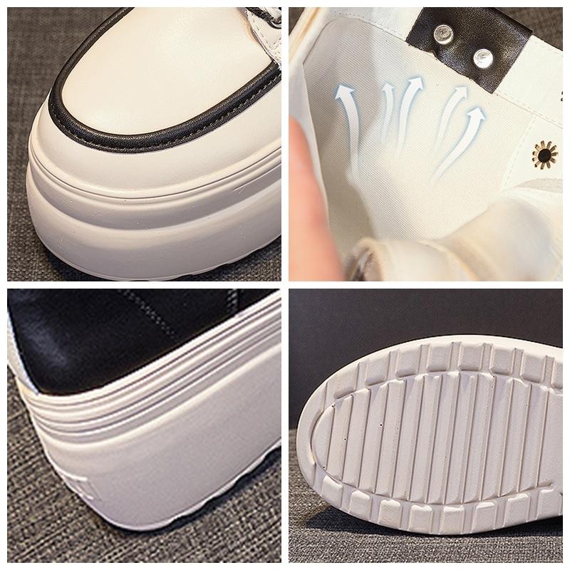 Fujin 8cm Natural Cow Genuine Leather Ankle Boots Loafer Women Mid Calf Booties Autumn Spring Comfy Platform Wedge Fashion Shoes