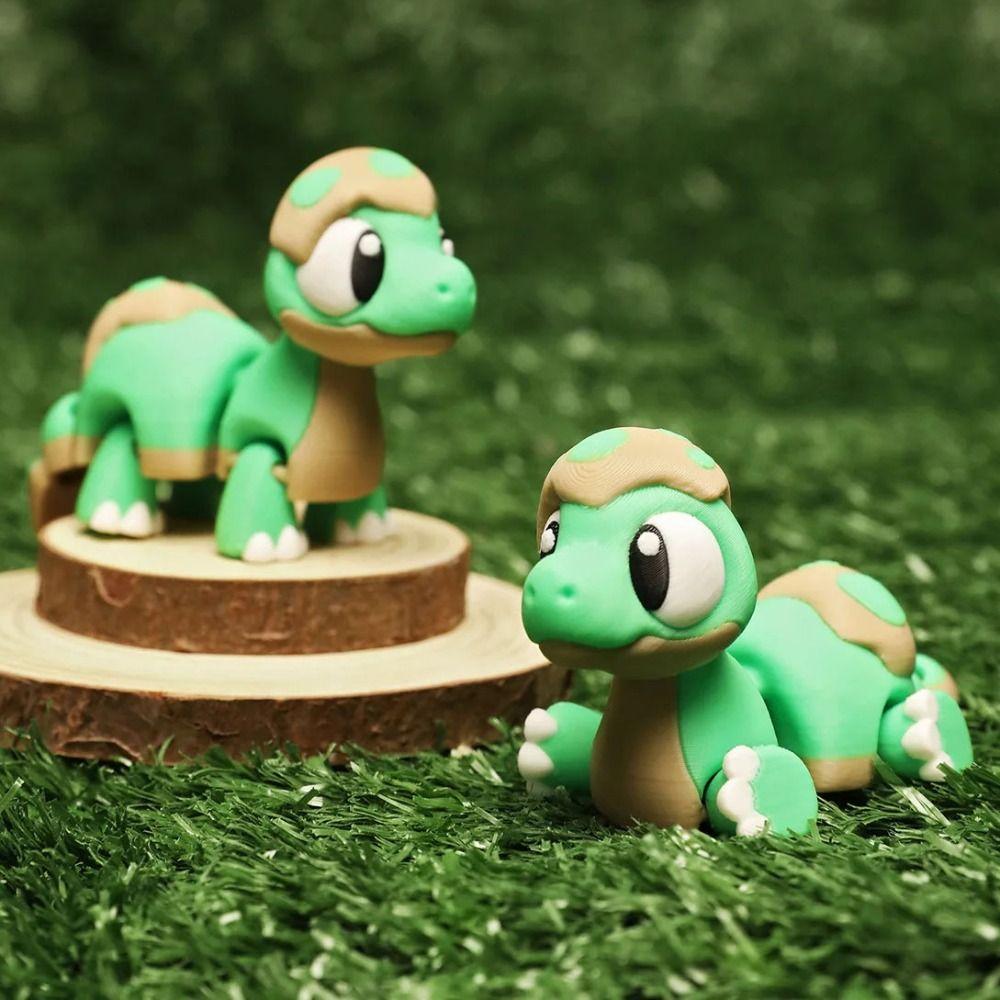 Joint Movable Simulation Dinosaur Model Swinging Pet 3D Printing Toys  Desktop Decor