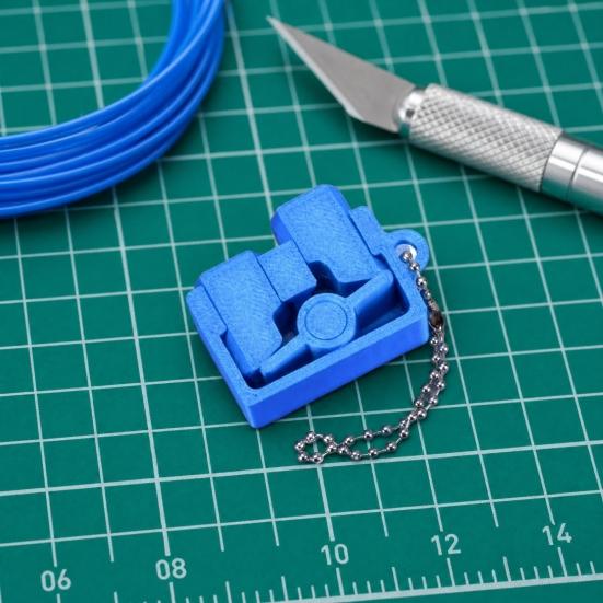 3D Printed Finger Clicker Toy, Decompression Push Fidget Toy with Ball Chain, Portable Stress Relief Desk Toy for Students, Office Workers