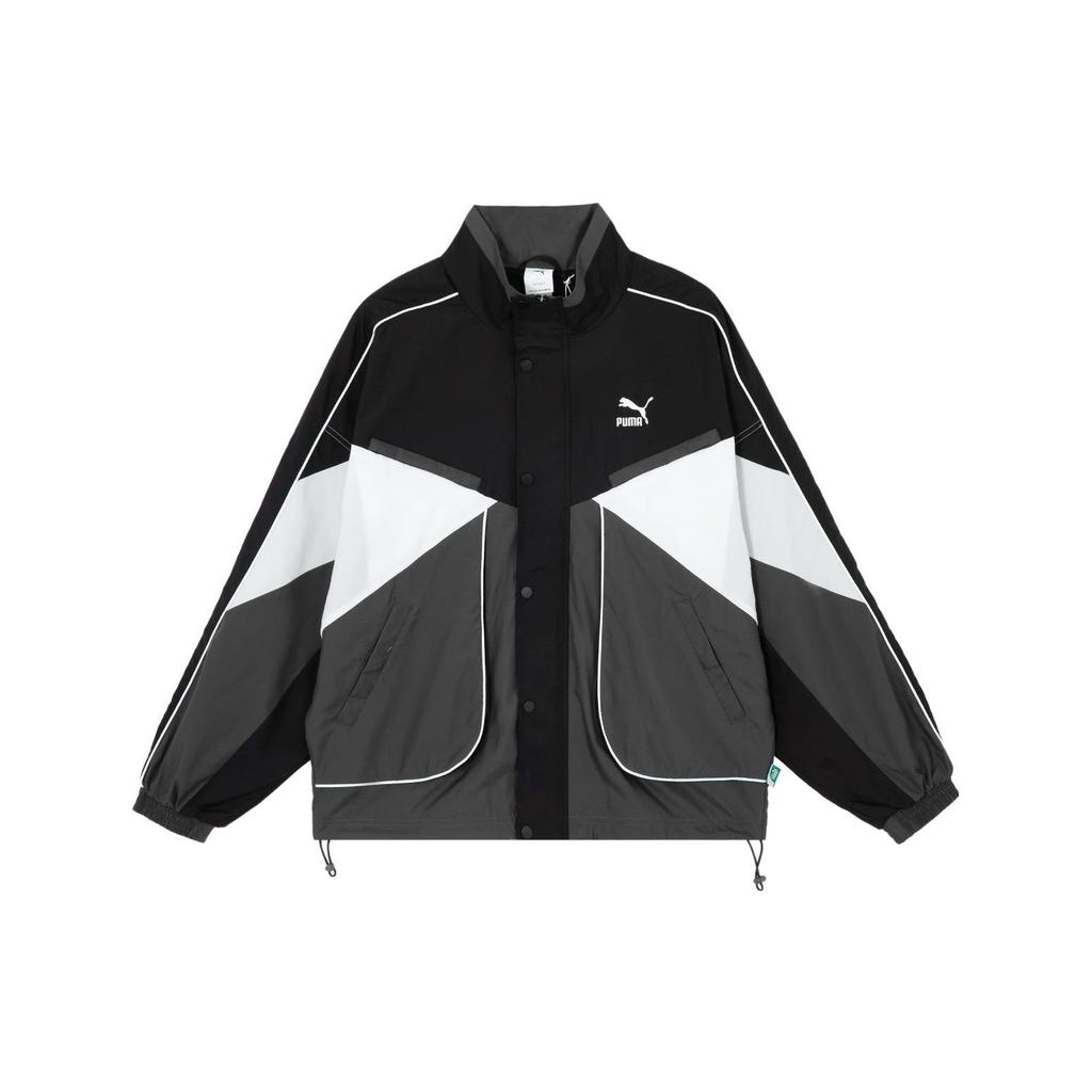 Puma Ss23 Archive Series Archive Pack Color Block Stand Collar Zip Retro Sports Jacket Unisex Jacket Black 622783-01