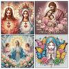 5DDIT Алмазная картина мозаика Иисус Дева Мария полная квадратная/круглая вышивка крестом религиозное украшение для дома подарок