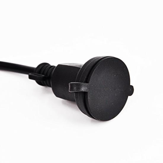 Эксклюзивный удлинитель AKIRARI 1 м Влагозащищенный Водонепроницаемый VCT 2 жилы 12A 125V Макс. 600V Шнур питания для светодиодной подсветки Наружный Сертифицирован PSE Влагозащищенный