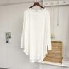 Women's Modal Irregular Short-Sleeve Tunic - Lightweight, Loose Fit for Spring/Summer, with Sun Protection