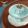 Yongfengyuan Madam Porcelain Hand-painted Blue 7-Piece Tea Set