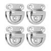 4 Sets Marine Grade Folding Pad Eye 316 Stainless Steel Marine 8MM D Shaped Connecting Rings Folding Pad Eye Hooks