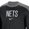 Nike Dri-Fit NBA Свитшот с круглым вырезом Реглан Длинный рукав Сезон 2024/25 Баскетбольная майка Brooklyn Nets Унисекс Топы FV1627-002