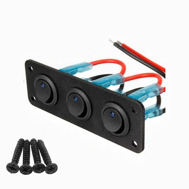 12 В 1-4 Gang Универсальный тумблер Панель USB Автомобиль Лодка Морской Автофургон Грузовик Синий светодиод Стильные аксессуары Морской кулисный переключатель