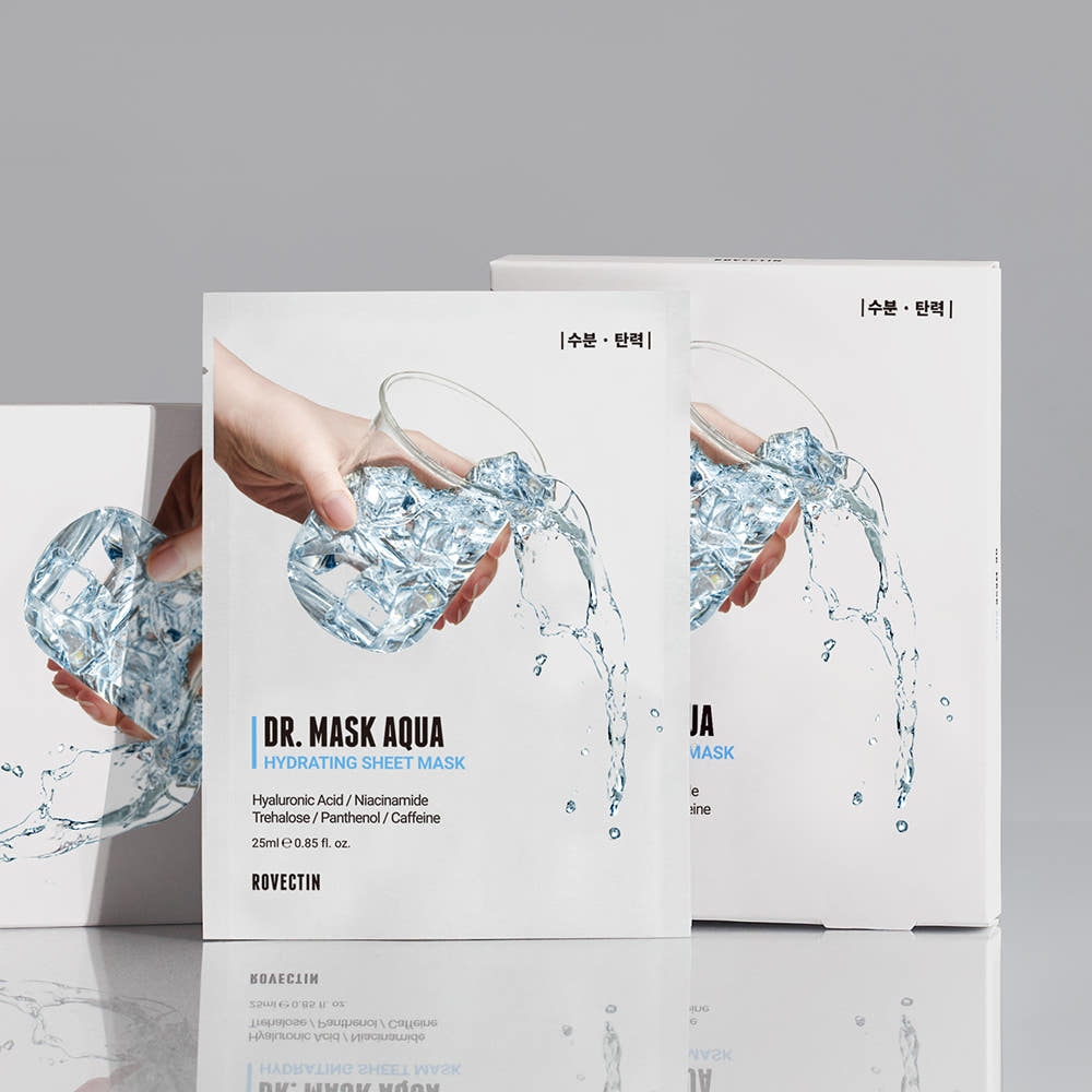 ROVECTIN Доктор. Маска Aqua Hydrating 25 мл x 10 шт. – Корейская увлажняющая тканевая маска, 2 упаковки