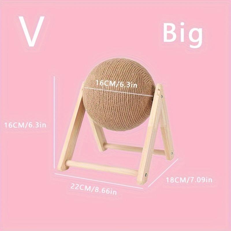 Интерактивная игрушка-когтеточка для кошек средних пород с сизалевой веревкой, прочная деревянная конструкция, шлифовка когтей