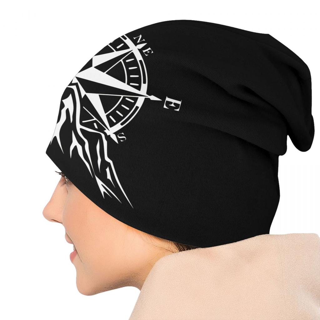 Compass Rose Mountain Skullies шапки шапки для унисекс женщин унисекс хип-хоп зимняя теплая вязаная шапка для взрослых морские шапки с капюшоном