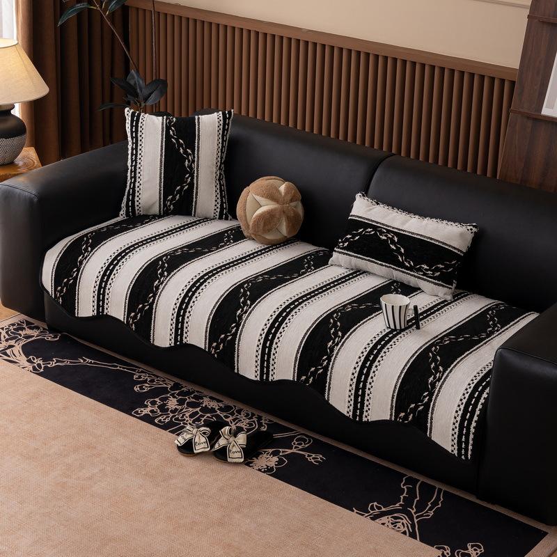 French Premium Sofa Cushion New Four-Season Universal Straight Row Special-Shaped Seat Cushion Fixed Non-Slip Sofa Cover