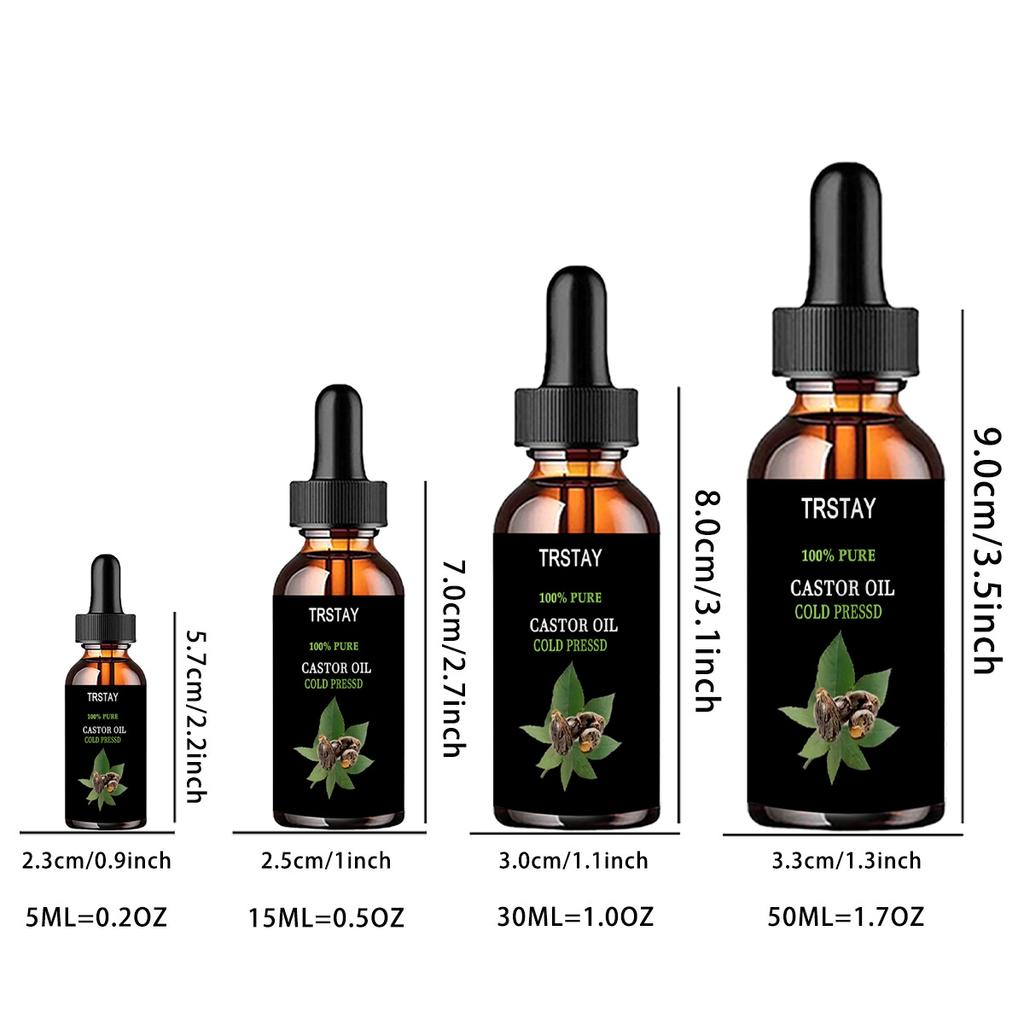 Натуральное касторовое масло для волос укрепляет эфирное масло, стимулирует регенерацию волос, выращивает натуральное эфирное масло.