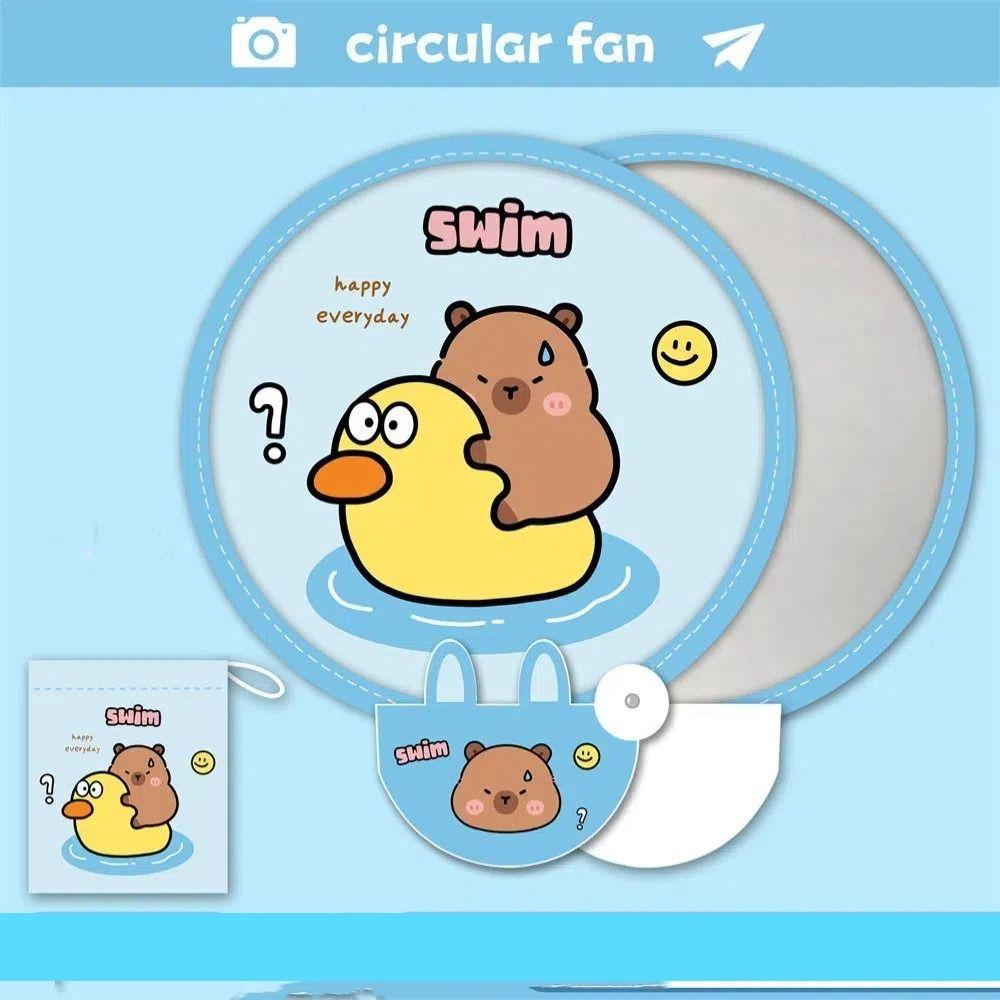 Мультяшный складной групповой вентилятор Портативный мини-круглый вентилятор Новый ручной вентилятор