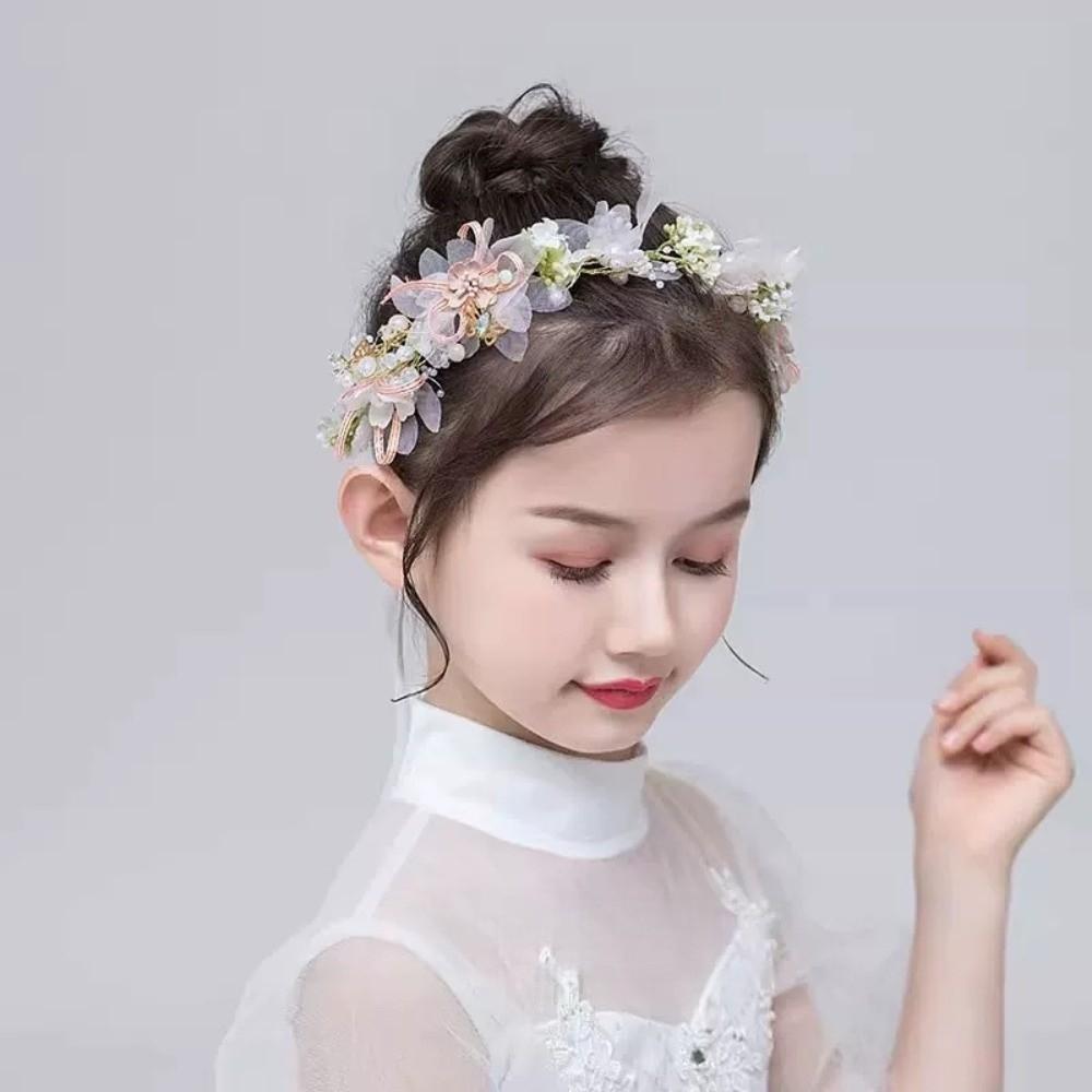 Korean Style Wreath Headband Tiara Garland Wristband Elegant Flower Crown Hairband  Photo Props