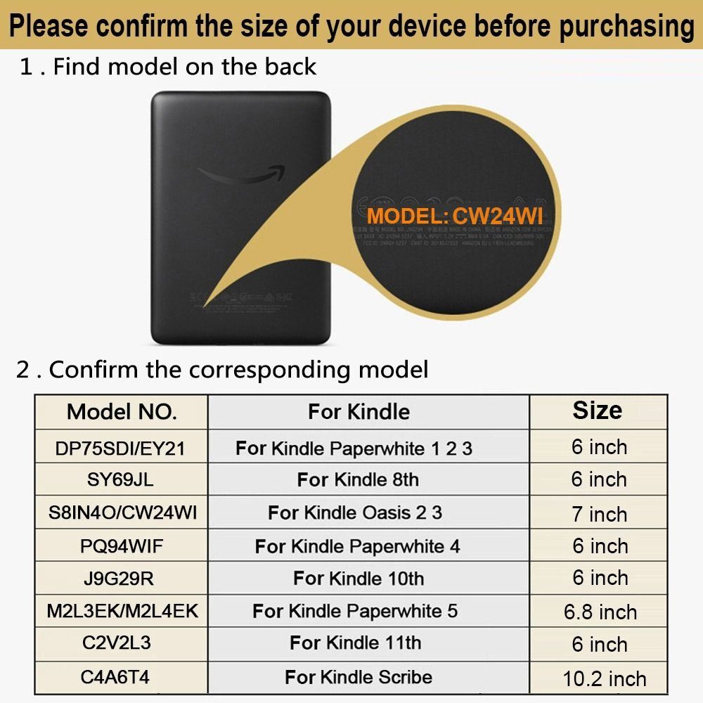 Износостойкая защитная обложка-чехол S8IN4O для Kindle Oasis 3/2 9/10-го поколения