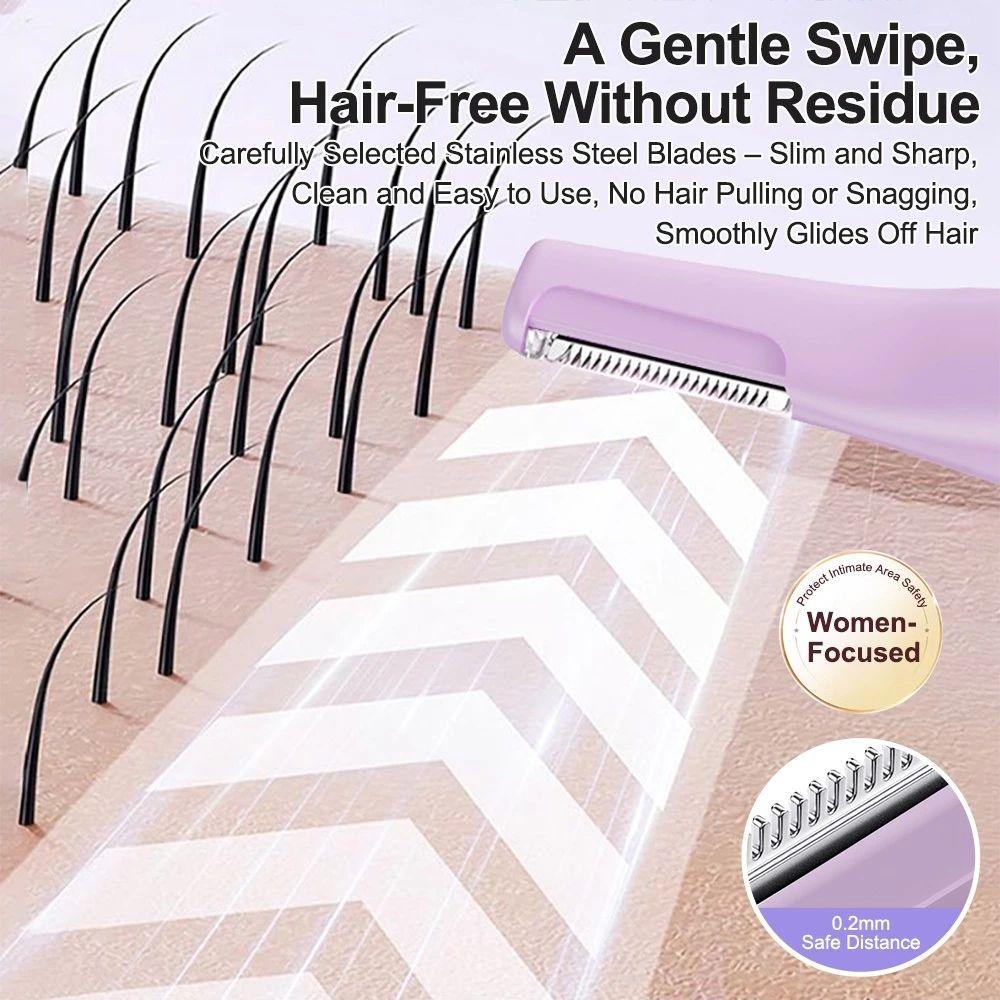 Портативный электрический эпилятор на батарейках, инструмент для бритья пушка на лице, триммеры для бровей, щеки