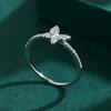Fashion Butterfly Couple 925 Sterling Silver Ring for Women Small Zircon Diamond Wedding Engagement Gift Jewelry