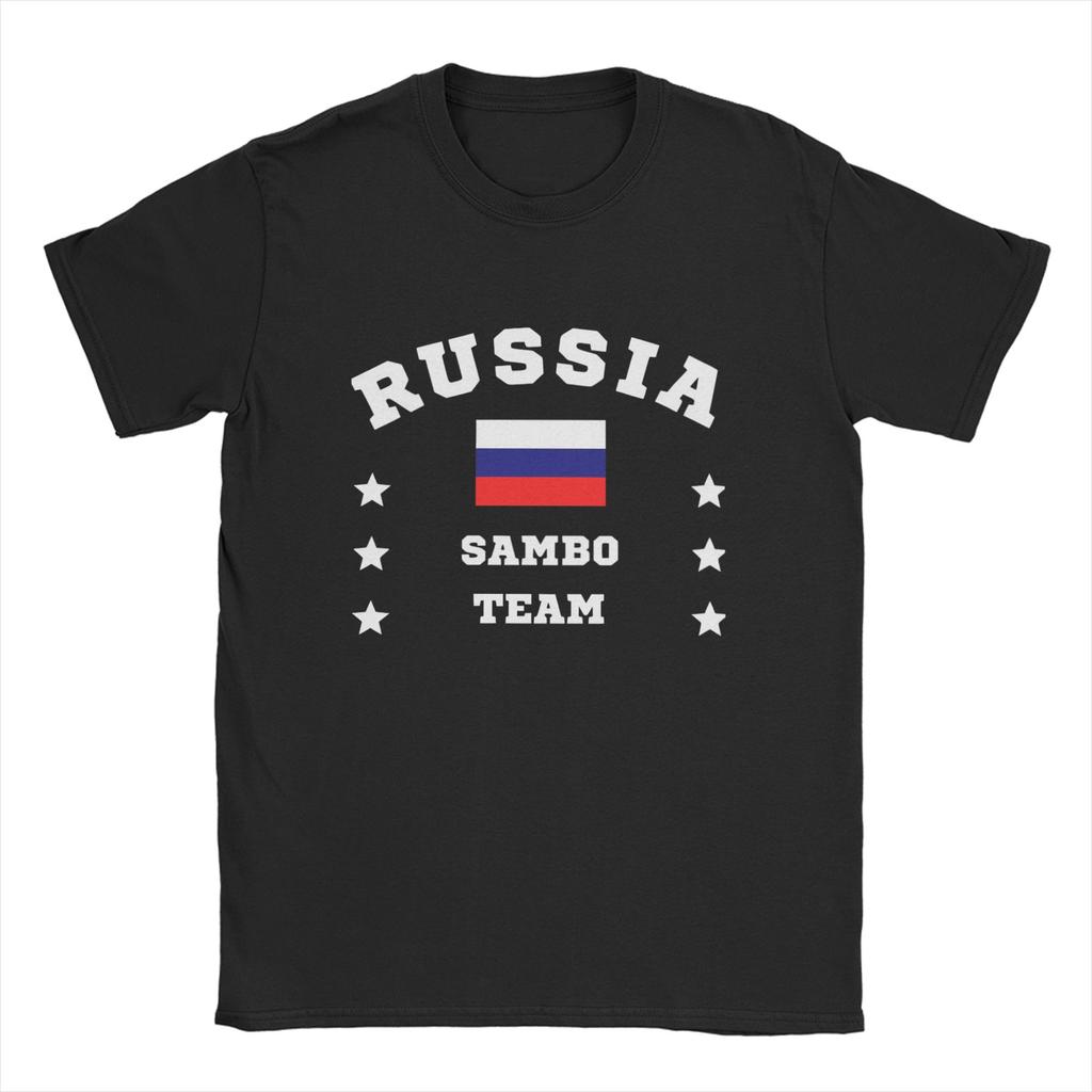 Streetwear T Shirt Summer Sambo Dagestan Wrestling Russian Flag TShirts Cotton Tshirt Men Funny Pattern Short Sleeve Top Tees