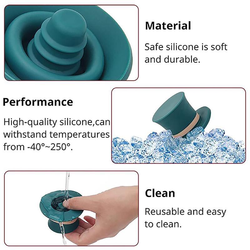 Многоразовая силиконовая пробка для вина, пробка, форма шляпы, вакуумная герметичная крышка для бутылки, пробка для бутылки вина, инструменты для бара