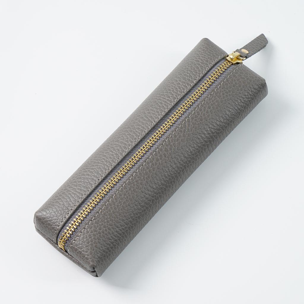 Premium Durable PU Leather Pencil Case with Handcrafted Zipper Closure Luxurious Office Holder Portable Pen Pouch