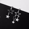 Simple Temperament Hollow Star Asymmetric Alloy Earrings Female Jewelry Gift