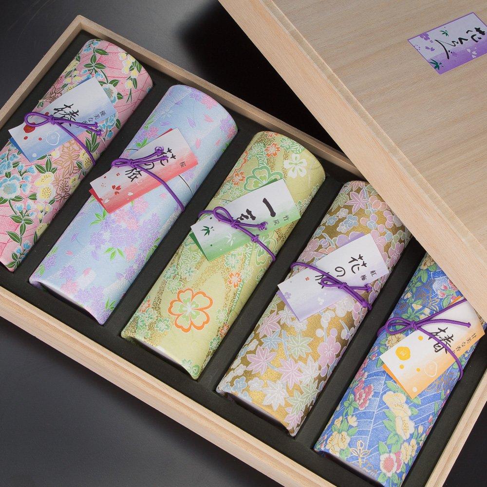 Благовония Okuno Seimeido Hanakurabe (Набор из 5 предметов) в коробке из древесины павловнии