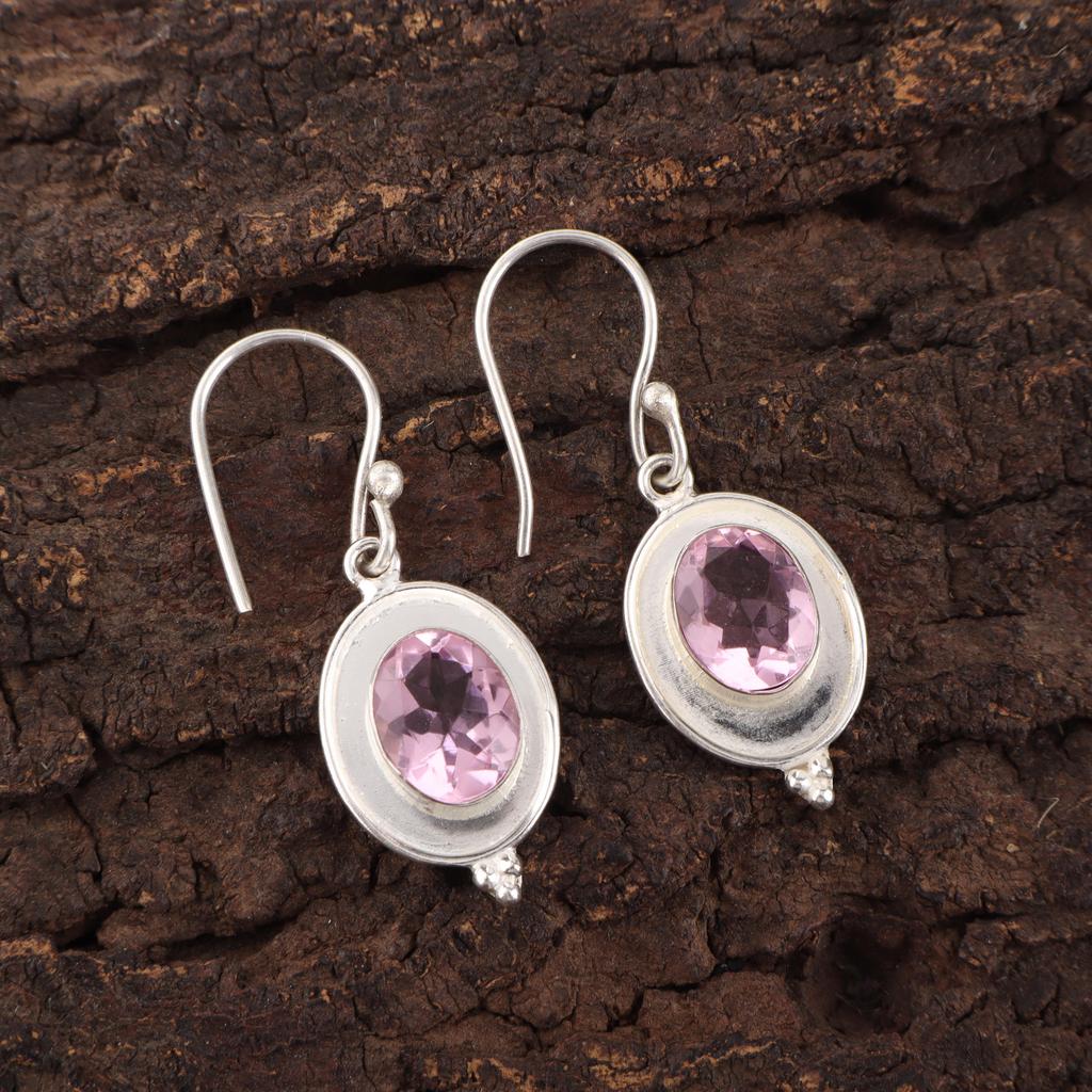 Украшения с морганитом, серьги из стерлингового серебра 925 пробы, ослепительные серебряные серьги ручной работы, подарок для женщин