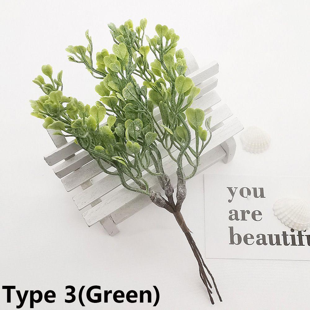 6PCS/Bundle DIY Home Decor Xmas Ornament Simulation Plants Faux Grass Pine Artificial Flowers