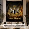Custom Text Tapestry Newcastle United FC Print Wall Tapestry Indoor Living Room Wall Decor