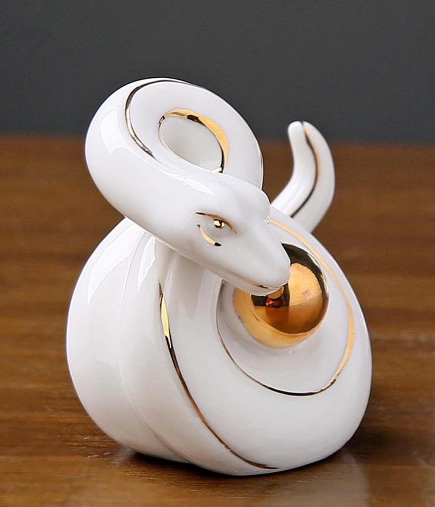 Zodiac Snake Figurine Snake 2025 White Snake Entrance Lucky Charm Snake Snake Zodiac Figurine Increase Luck Feng Shui Goods Luck Luck Fortune Fortune