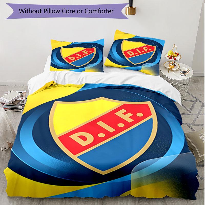 3pcs Duvet Cover Set (1*Duvet Cover + 2*Pillowcase, Without Core), Djurgardens IF Print Soft All‑Season Bedding Set, Home Bedroom Decor Gift