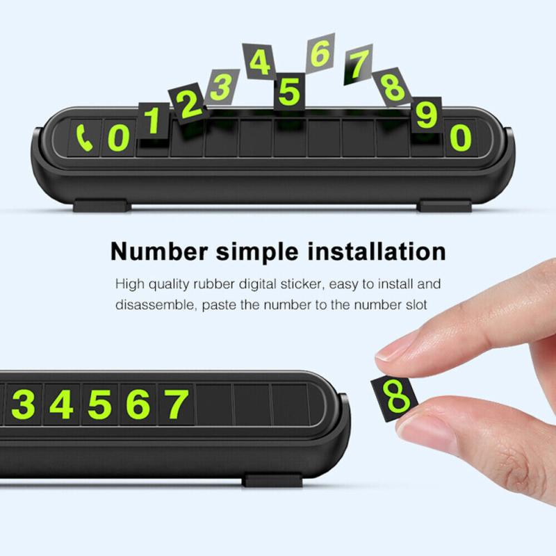 Светящаяся автомобильная временная парковочная карта, Стайлинг, номер телефона, карточная табличка, ароматерапия, автоинтерьер