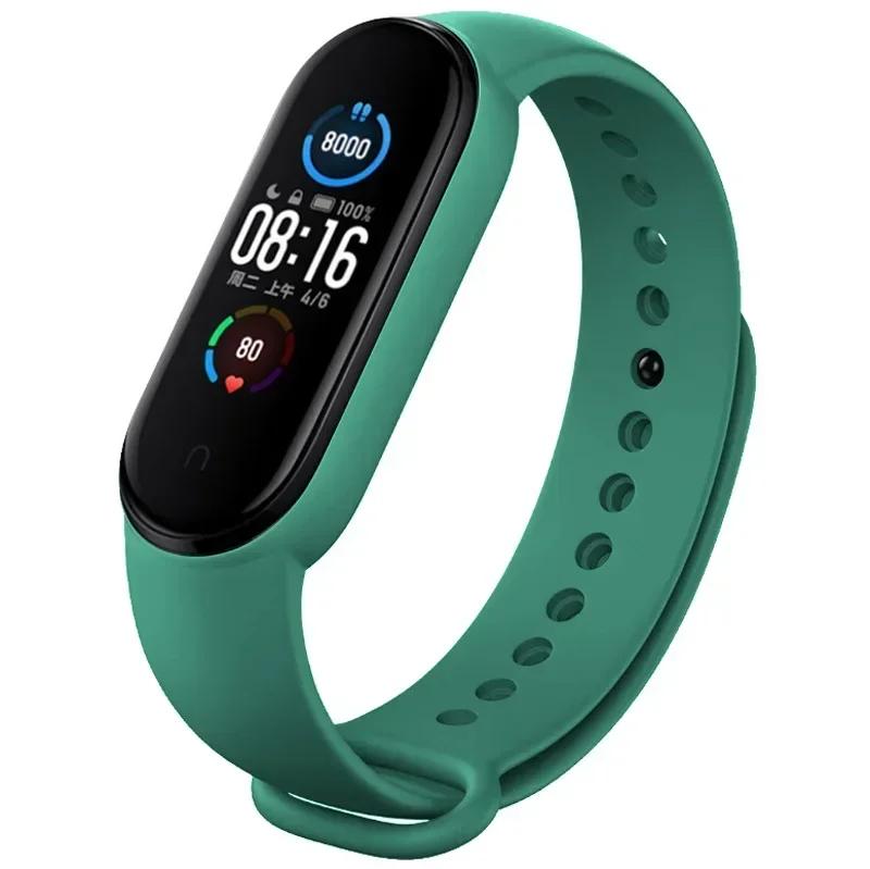 Ремешки для Mi Band 7 6 5 4 3 Браслет на запястье Силиконовый браслет Ремешки для запястья MiBand 3/4 band5 band6 Аксессуары для смарт-часов