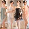 Sex underwear sexy temptation fat MM lace suspender nightdress pajama set perspective passion set