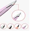 Colorful Eyebrow Tweezers Set Stainless Fine Hairs Puller Slanted Eye Brow Clips  Makeup Tool