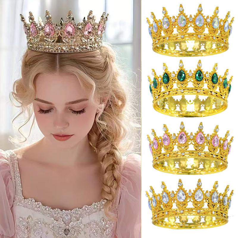 Ideal Gift Large Crystal Crown Cake Topper Shiny for Mother's Day Birthday Wedding Bridal Shower Cake Decor