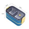 304 Stainless Steel Insulated Double-Layer Lunch Box for Microwave, with Compartments - Ideal for Students and Office Workers.