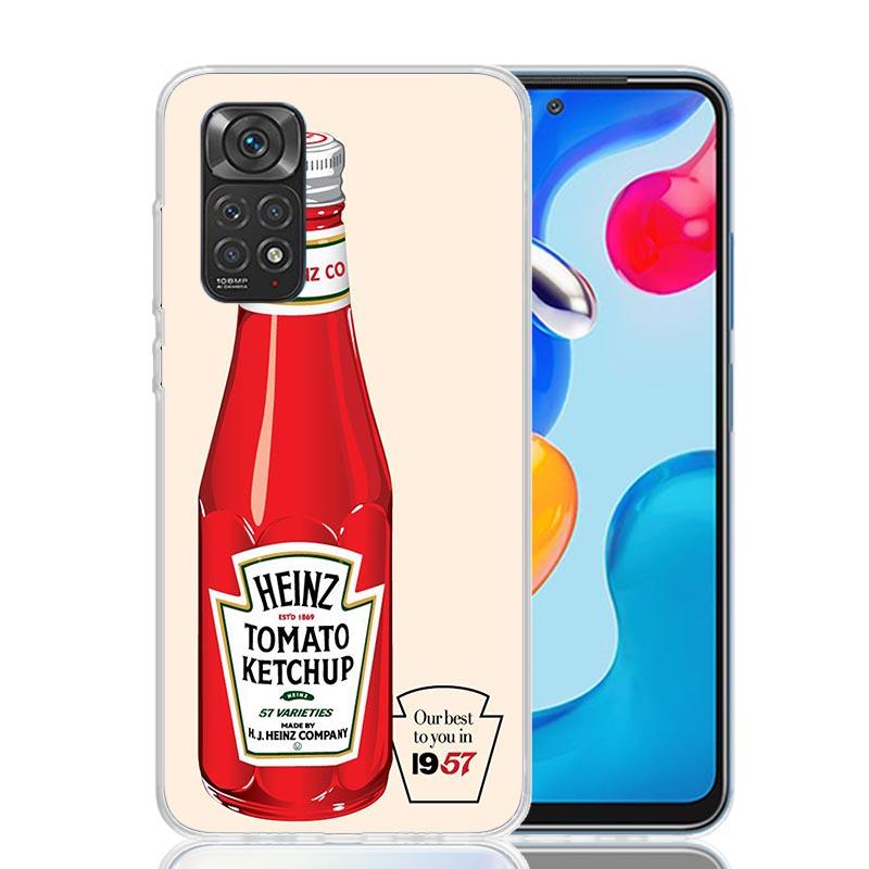 Чехол для телефона Lamb Heinz Tomato Ketchup для Xiaomi Redmi Note 13 14 15 Pro Plus 12S 12 14S 11S 11E 10 10S 11 11T 5G 4G Обложка Coque