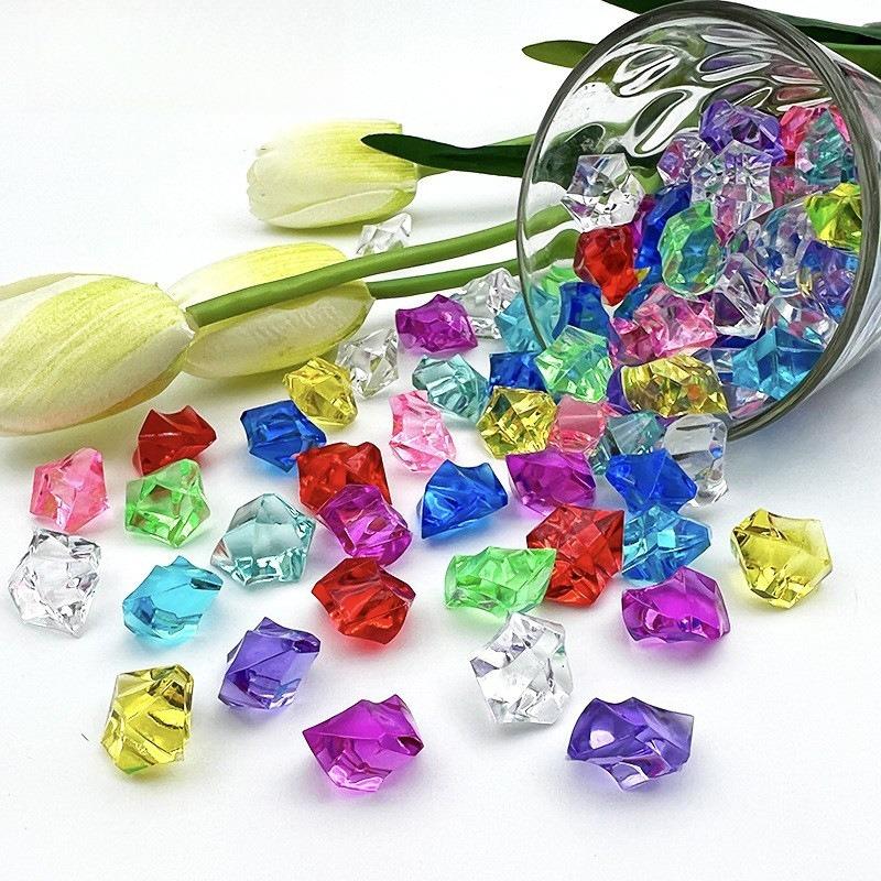 Acrylic Simulation Transparent Crushed Ice Stones Colorful Crystal Fish Tank Landscape Decor Materials DIY Handmade Accessories