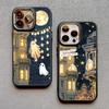 Модный креативный чехол для телефона с изображением призрака для iphone 16 15 14 11 13 12 Pro MAX задняя крышка X XS XR max 7 8 Plus Чехлы матовый корпус