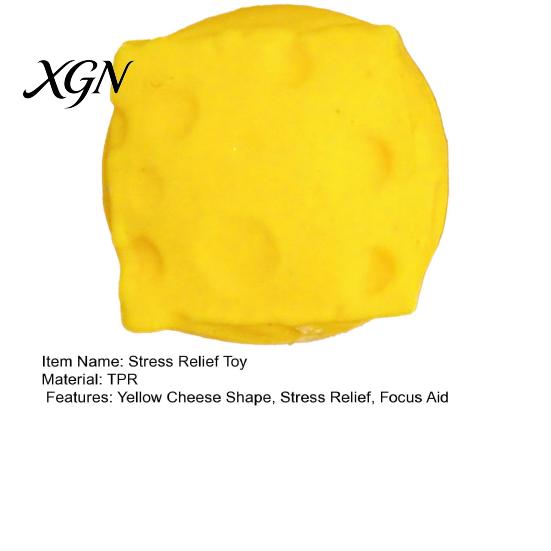 Stress Relief Cheese Toy Flour Filling Squeeze Yellow Cube Fidget Relaxation Simulated Sensory Soft Ball Anxiety