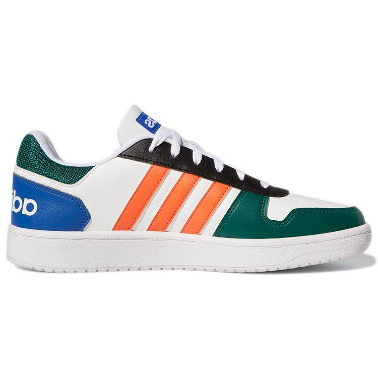 adidas Neo Hoops 2.0 Прочные низкие ретро баскетбольные кроссовки Мужские кроссовки Белый Зеленый Оранжевый GY5898