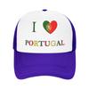 Summer Sun Hats I Love Portugal  Baseball Cap Sun  Breathable Design Trucker Hat Unisex Unisex yk Cute Running Hippie Snapback Cap