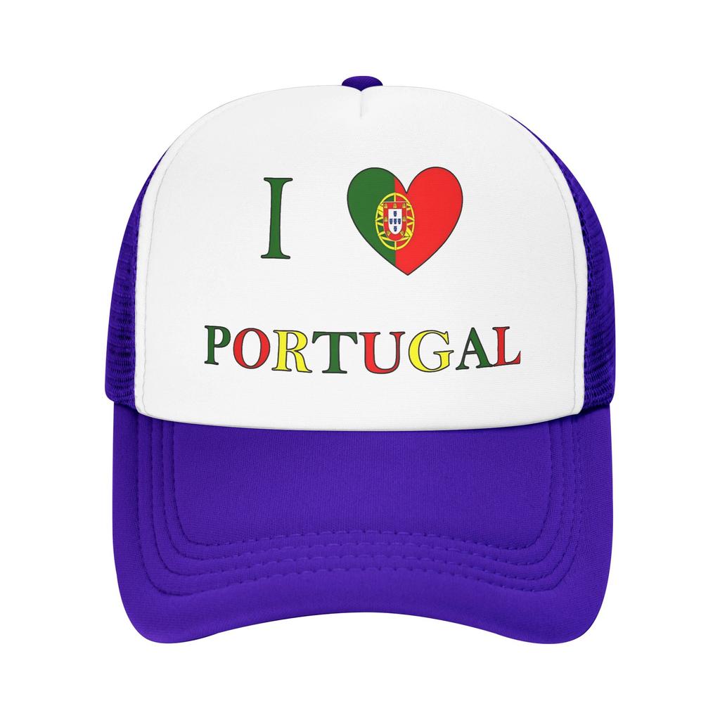 Summer Sun Hats I Love Portugal Baseball Cap Sun Breathable Design Trucker Hat Unisex Unisex yk Cute Running Hippie Snapback Cap
