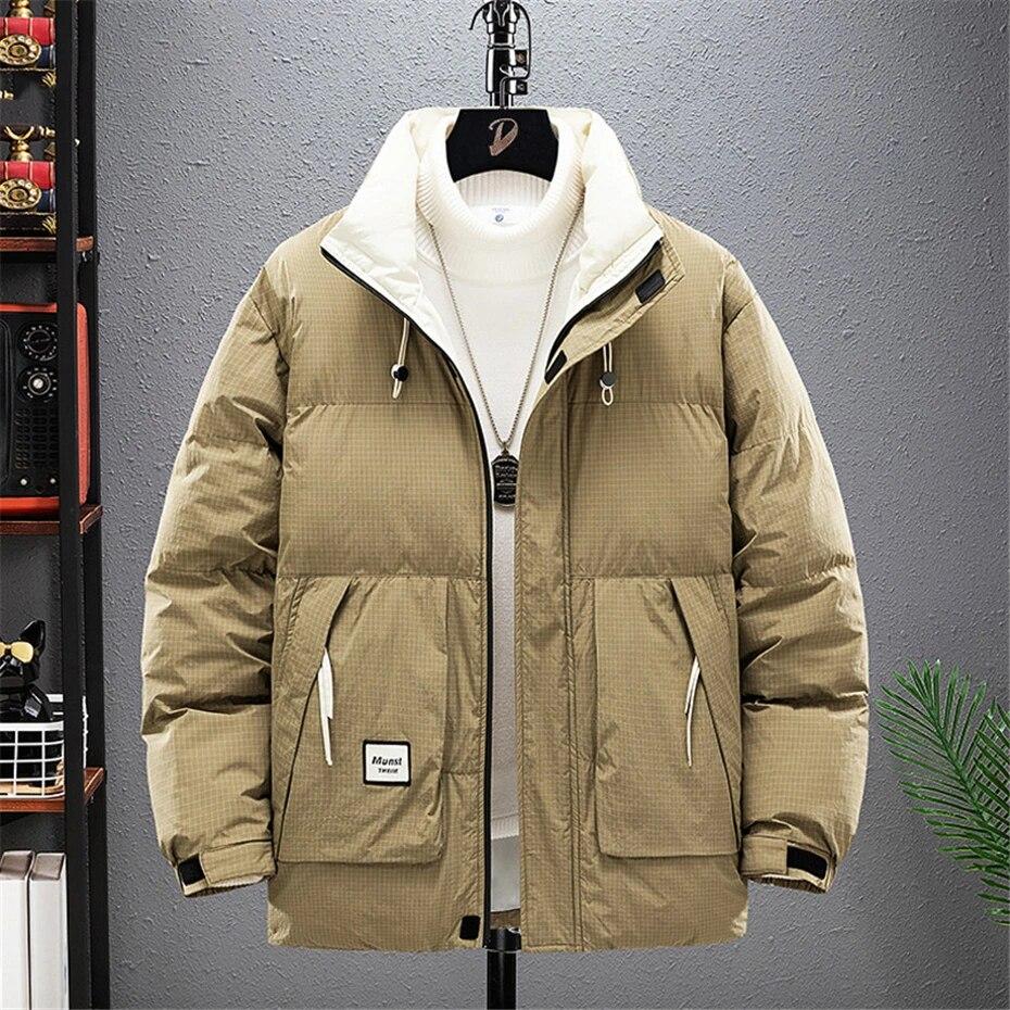 Зимние мужские парки 8XL 9XL размера плюс толстая стеганая куртка модные повседневные парки-карго в клетку мужские большие размеры 8XL 9XL