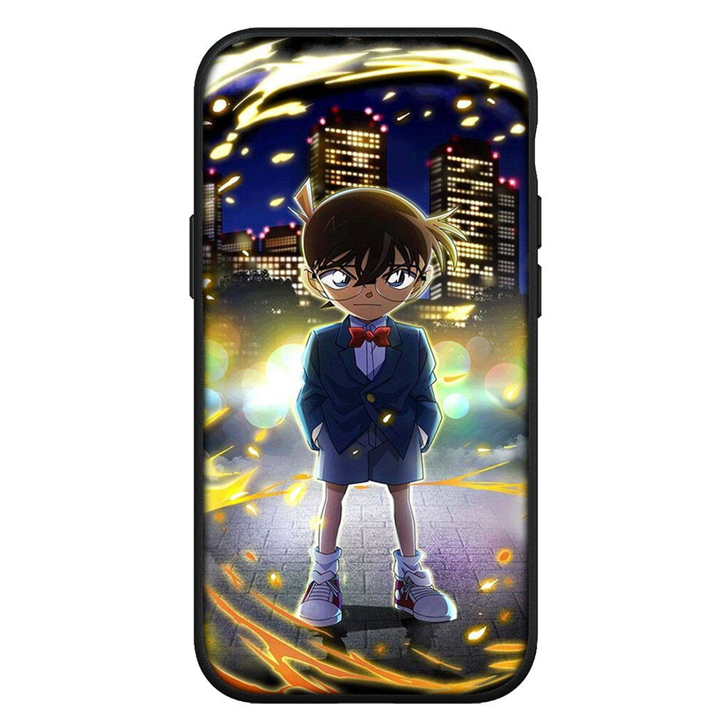 Чехол для iPhone 17 16 15 Xiaomi Poco Redmi Note 14 13 12 11 Pro Max 9 16e Samsung Galaxy S25 S24 S23 OPPO Huawei Мультяшный Детектив Конан Чехол для телефона