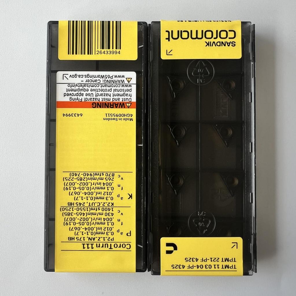 Sandvik / TPMT110304-PF 4325 / Оригинальная шведская твердосплавная пластина 10 шт.