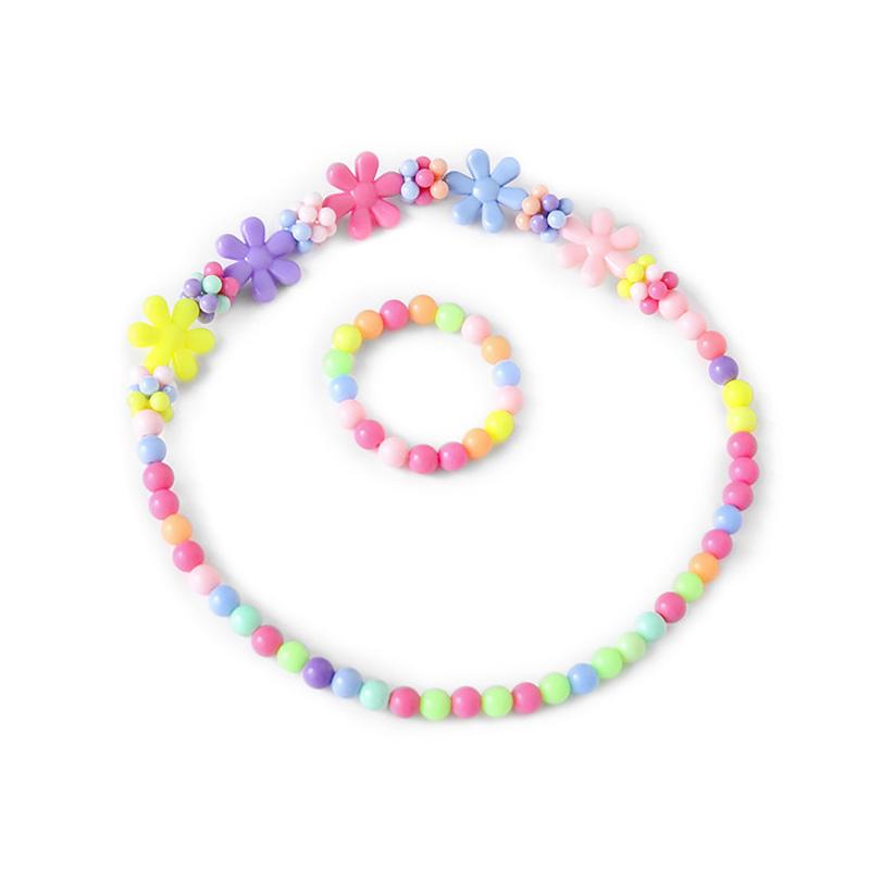 Реквизит для фотосессии девочки Реквизит для фотосессии Ожерелье + браслеты цвета конфет Цветочные бусины Детские ювелирные наборы цвета конфет